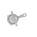 image of TableCraft 10472 Bar Strainer – 4‑1/2" x 6" x 3/4", 4‑prong, Brushed 18/8 Stainless Steel
