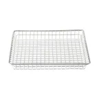image of TableCraft Products 10522 Square Wire Serving Basket, 9" x 9" x 1", Stainless Steel Construction
