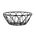 image of TableCraft Products 10534 - Serving Basket, 6" Dia x 2¼" H, Round Metal, Black Powder Coat Finish
