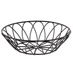 image of TableCraft Products 10535 - Petal Collection Metal Basket, 8" Dia. x 2" H, Black Powder Coat