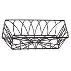 image of TableCraft Products 10537 Serving Basket, 9" x 6" x 2½" Rectangular Metal, Black Powder Coat Finish