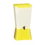 image of TableCraft 1055 - Dispenser 5‑Gallon 10‑7/8" x 12‑1/2" x 22‑1/4" H Yellow Polypropylene FDA Approved