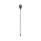 image of TableCraft Products 10558 Bar Spoon, 12"L, Black Acid Etch Finish, 18/8 Stainless Steel