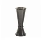 image of TableCraft 10561 Jigger, 1 oz & 1.5 oz, 1-13/16" dia x 4-3/8"H, Black Etch, 18/8 Stainless Steel