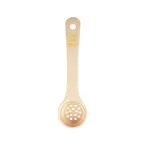 image of TableCraft 10639 1 oz Portion Control Spoon, 7.375" x 2" x .875", Perforated Polycarbonate, Beige, NSF