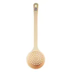 image of TableCraft Products 10661 8oz Perforated Portion Control Spoon, 13.375" Handle, Plastic, Beige, NSF