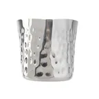 image of TableCraft 10678 - 13oz Stainless Steel French Fry Cup, 3-1/8" x 3-1/8" x 3-3/8", Hammered
