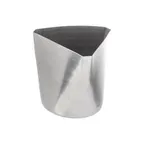 image of TableCraft Products 10680 - 13-14 oz Stonewashed Stainless Steel Fry Cup, 3-1/8" x 3-1/8" x 3-3/8"
