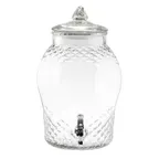 image of TableCraft 10699 - 2‑3 Gallon Decorative Glass Beverage Dispenser, Single‑Serve, No Base