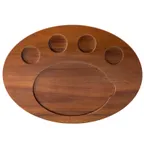image of TableCraft Products 10710 Acacia Fajita Serving Board, 17" x 12-1/4" x 3/4", Rectangular Wooden Tray