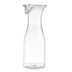 image of TableCraft 10716 Decanter Carafe, 19 oz Clear Polycarbonate, Polypropylene Lid, Plastic