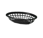 image of TableCraft Products 1071BK Side Order Basket, 8" x 5-1/4" x 2", Black Polyethylene, Heat‑Resistant