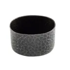 image of TableCraft 10738 Sugar Packet Holder, Oval 3-1/4" x 2-3/8" x 2-1/8", Aluminum, Black Crackle