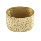 image of TableCraft Products 10742 Sugar Packet Holder, Oval 3" x 2-3/8" x 2-1/8", Aluminum Gold Coated Finish