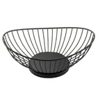 image of TableCraft Products 10822 Oval Wire Basket, 9" x 6" x 3.5" H, Steel, Black Finish - 1/Each