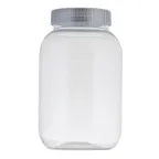image of TableCraft Products 10860 - 32 oz Clear Plastic Mason Jar with Lid, Reusable Barware