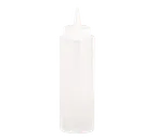 image of TableCraft 108C-1 8oz Clear Squeeze Bottle, 38mm Cone Tip, Soft Polyethylene, Dishwasher Safe, USA