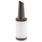 image of TableCraft Products 10905 - 1-Qt Brown Polyethylene Pourmaster Complete Unit, 32oz Pourer