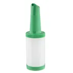 image of TableCraft Products 10906 Pourmaster Unit, 32 oz (1 Qt) Green Polyethylene Spout & Base