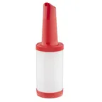image of TableCraft Products 10907 Pourmaster Complete Unit, 32 oz Red Polyethylene Pourer