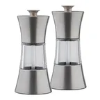 image of TableCraft Products 10924 Salt & Pepper Mill Set, 5" Height, Stainless Steel & Acrylic Build - Set