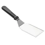 image of TableCraft Products 10931 Stainless Steel Solid Turner, 11-1/2" x 2-3/4" x 3", Black Plastic Handle