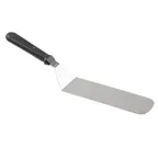 image of TableCraft Products 10934 Stainless Steel Solid Turner, 15" x 3" x 2", Black Plastic Handle