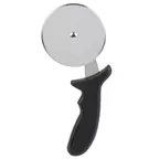 image of TableCraft Products 10936 Pizza Cutter, 9-3/4"L, 4" Stainless Steel Wheel, Black Plastic Handle
