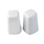image of TableCraft 10950 Salt & Pepper Shaker Set, 1-1/4 oz., 2mm Square Melamine White, Plastic - Set