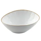 image of TableCraft 10966 - Europa 30 oz. Freeform Melamine Bowl, 9" x 6" x 3-5/8", Beige Rim, Dishwasher