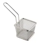 image of TableCraft Products 10970 Steel Serving Basket 4"x4"x3" Wire, Holds 500°F, Dishwasher Safe