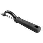 image of TableCraft Products 10980 Perfect Grip Straight Peeler, 7" Length, Stainless Steel, Serrated Edge
