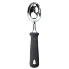image of TableCraft Products 10986 PerfectGrip Cream Dipper, 1.75"x1.5"x8" Chrome Black Stainless Steel