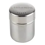 image of TableCraft Products 11050 - 6 oz. Cinnamon Stainless Steel Cheese Shaker, Silver Lid, Dishwasher‑Safe