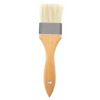 image of TableCraft 11078 Pastry Brush – Gray Boar Hair, 2″ W × 8.25″ H, 1-3/4″–2-3/4″ Width, Wood Handle