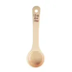 image of TableCraft 11166 Portion Control Spoon – 1‑1/2 oz, 7.625”×2.25”×1”, Polycarbonate, Beige/Ivory Handle