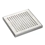 image of TableCraft Products 11171 - 9-1/2 oz. Square Stainless Steel Drip Tray, 6" x 6" x 5/8", Silver