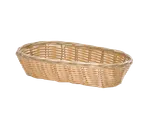 image of TableCraft Products 1117W - Oblong Plastic Basket, 9" x 4" x 2-1/4", Polypropylene, 12/Case