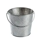 image of TableCraft Products 11186 Lattice Pail, 1-1/4 Gallon Stainless Steel, 9-1/4" Dia x 7" with Handle