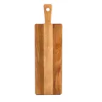 image of TableCraft Products 11292 Acacia Wooden Serving Board, 20" x 6" x 5/8", Rectangular, With Handle