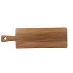 image of TableCraft Products 11293 Acacia Serving Board, 22" x 8" x 3/4", Rectangular Wood Tray with Handle