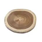 image of TableCraft Products 11299 Acacia Round Serving Board, 12" Diameter, 3/4" Thick, Wooden Tray