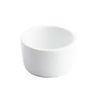 image of TableCraft Products 11409 Plastic Ramekin, 4 Oz, 3.25" Dia x 1.875" H, White Melamine