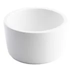 image of TableCraft 11413 - 14oz White Melamine Ramekin, 4.875" Dia x 2.875", Straight Sided, Round Cup
