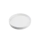 image of TableCraft Products 11491 Serving & Display Tray, 15" dia. x 2"H, Round, White Melamine, Dishwasher Safe