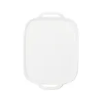 image of TableCraft 11494 Serving Tray, 12-1/4" x 8" x 1-1/4", White Melamine, Faux Cast Iron