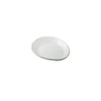 image of TableCraft 11515 Europa Collection Serving Plate – 7" x 6" Oval Melamine Tray, White