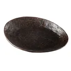 image of TableCraft Products 11518 Lunara Collection Serving Tray, 9" x 7.75" Oval Melamine Brown