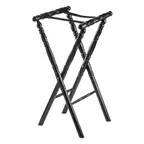 image of TableCraft Products 11521 Tray Stand - 17-3/4" x 16-1/2" x 30-3/4" Rubberwood, Black, 30" Height