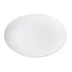 image of TableCraft 11528 - Sierra Oval White Melamine Serving Platter 18" x 13-3/4" Dishwasher Safe, NSF